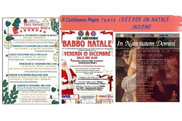 Le tre locandine rappresentano in dettaglio le diverse iniziative programmate sul territorio.