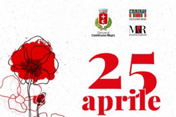 L'immagine presenta un testo che descrive l’evento commemorativo per l'81° anniversario della Liberazione a Castelnuovo Magra; quindi, sul lato sinistro della locandina si alzano alcuni fiori rossi che assomigliano ad tulipani rossi. In Italia, soprattutto, il tulipano è associato alla Resistenza e alla lotta per la libertà. È un simbolo che rappresenta il sacrificio dei partigiani e il loro impegno per la liberazione dal nazifascismo. Nella parte laterale, sinistra, sotto i tulipani che svettano, appare il programma: 
ore 10:00_ Ritrovo in Piazza Querciola e visita ai cippi partigiani
ore 11:00_Piazza Querciola: Commemorazione davanti al monumento dedicato ai Partigiani, con la presenza della Sindaca, delle Associazioni locali, degli studenti e di tutti i cittadini.
ore 12:00_ Pranzo sociale e concerto presso il Museo Audiovisivo della Resistenza di Fosdinovo.
