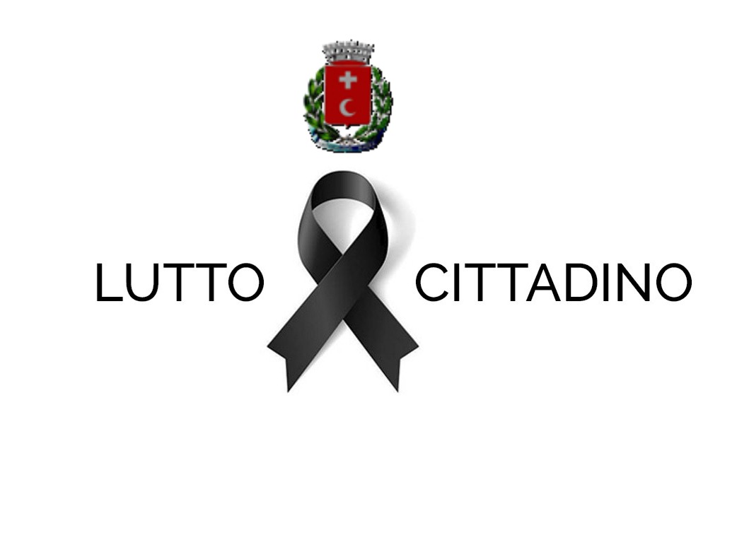 Immagine con logo del Comune e scritto Lutto Cittadino
