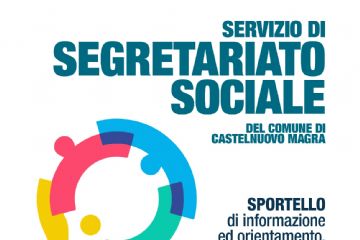 servizio di segretariato sociale con orari di apertura per i giorni di lunedì e giovedì dalle ore 9:00 alle ore 11:00