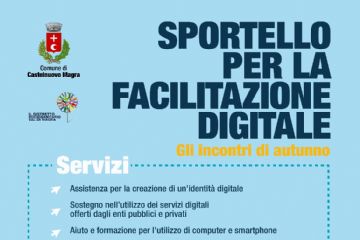 sportello per la facilitazione digitale presso il centro sociale polivalente del comune di castelnuovo magra